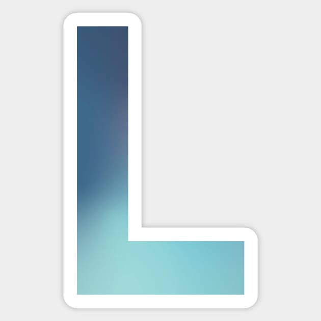 Gradient Letter L Initial Alphabet Sticker by murialbezanson